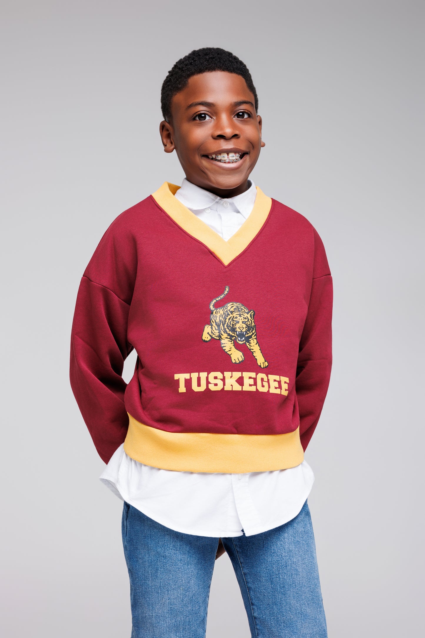Youth Tuskegee V-Neck Sweatshirt
