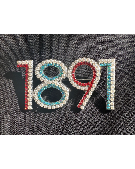 1891 Delaware State Crystal Stone Lapel Pin