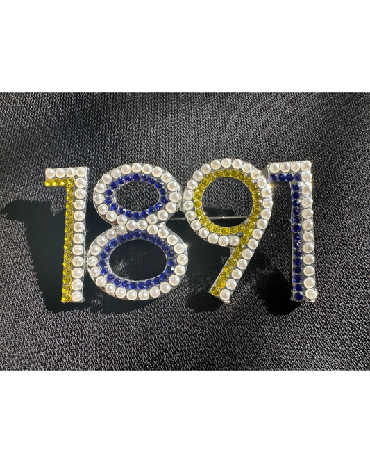 1891 NC A&T Crystal Stone Lapel Pin