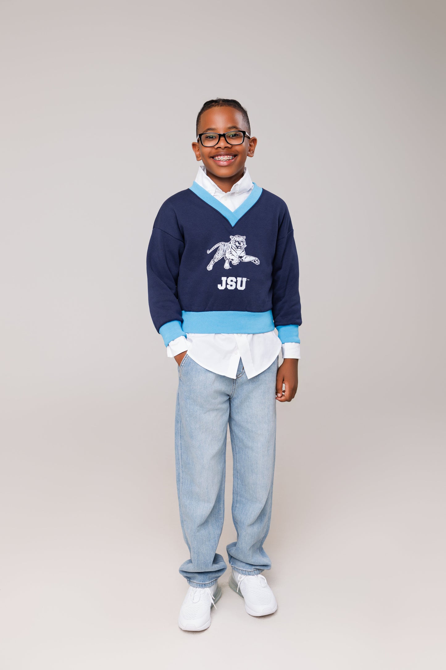 Youth JSU V-Neck Sweatshirt