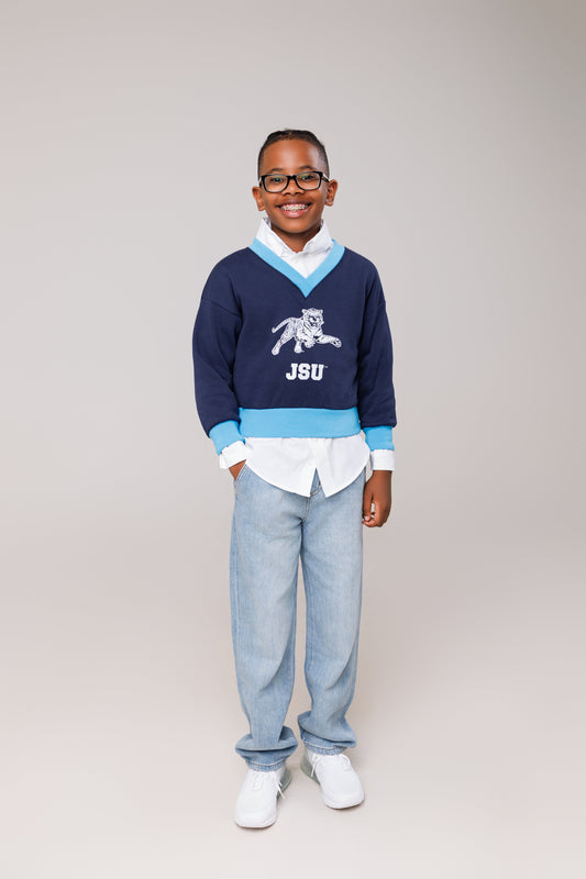 Youth JSU V-Neck Sweatshirt