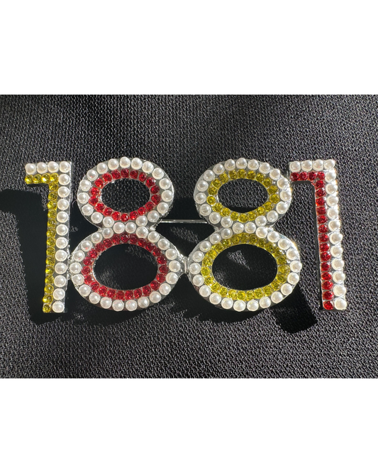 1881 TU Crystal Stone Lapel Pin