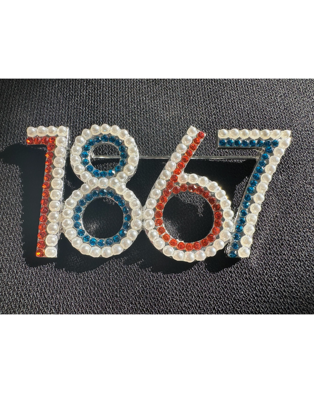 1867 Morgan Crystal Stone Lapel Pin