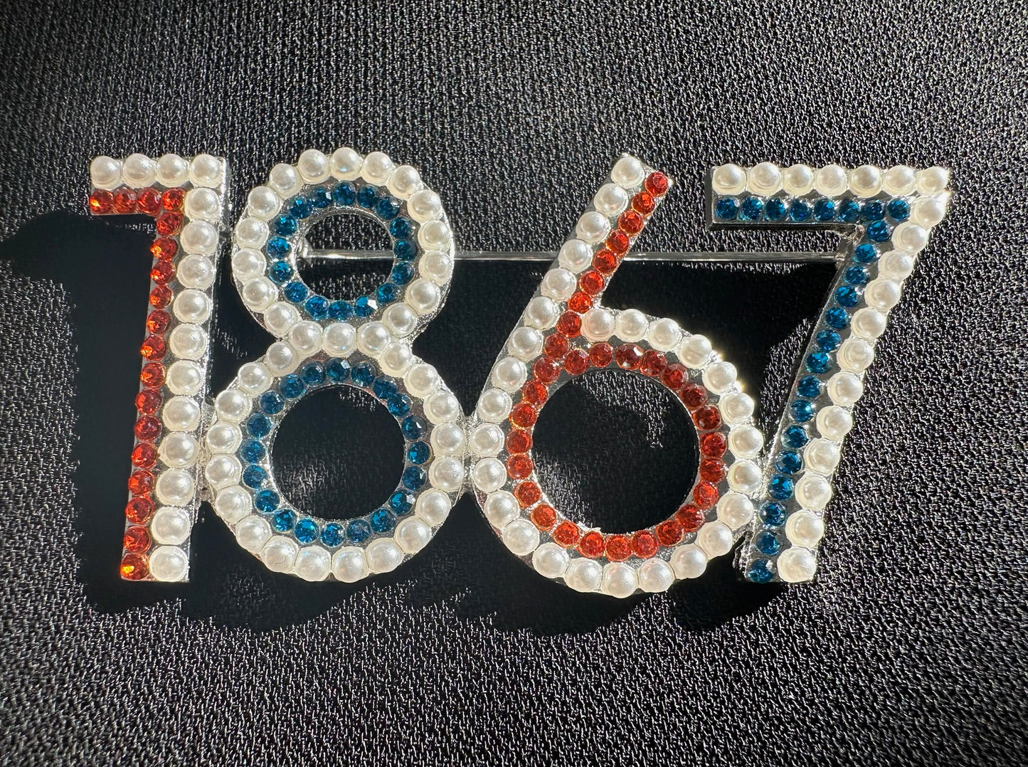 1867 Morgan Crystal Stone Lapel Pin