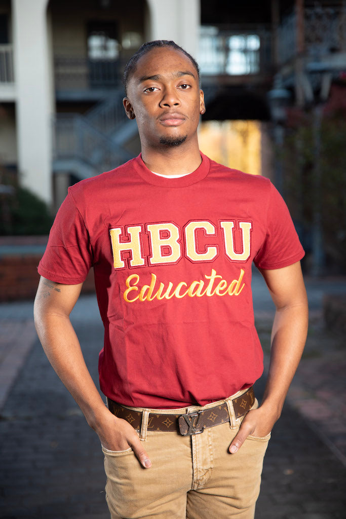 Crimson and Old Gold HBCU Educated Tee (Unisex)