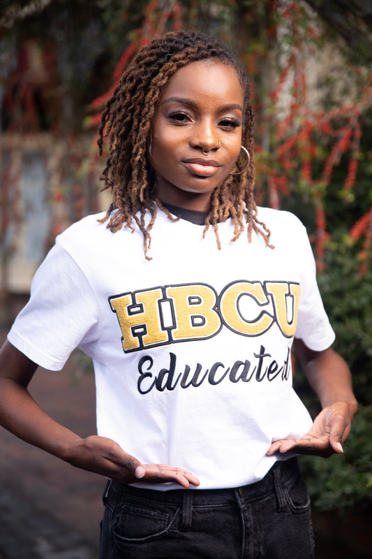 White HBCU Educated Tee (Unisex)