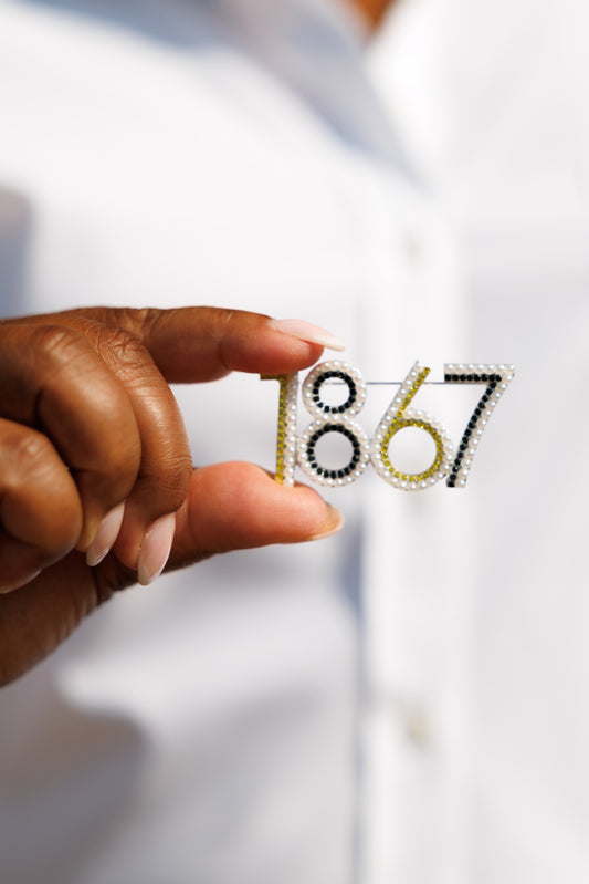 1867 Alabama State Crystal Stone Lapel Pin