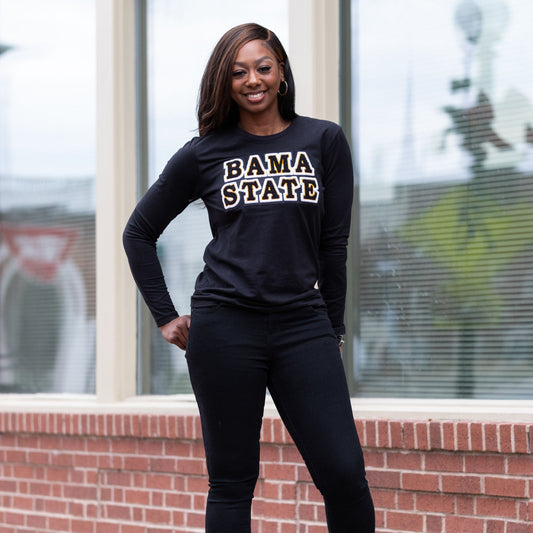 Alabama State "BAMA STATE" Long sleeve Tee (Unisex)