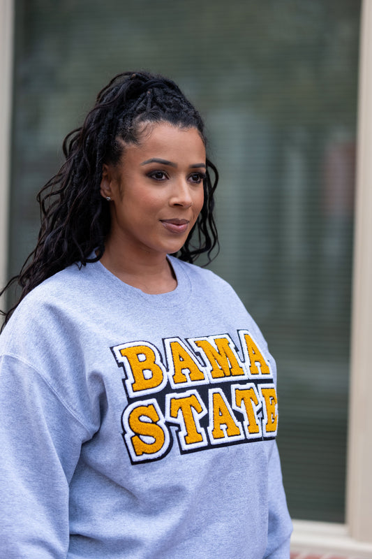 Alabama State, "Bama State" Grey Sweatshirt (Unisex)