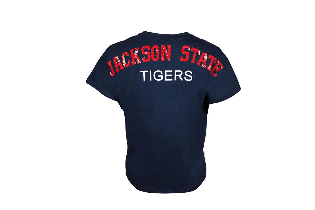 Jackson State Univ. Sequin Back Tee Shirt
