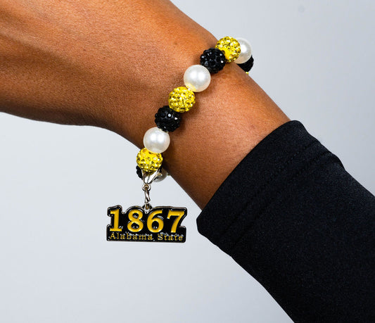 1867 Alabama State Bling Bracelet