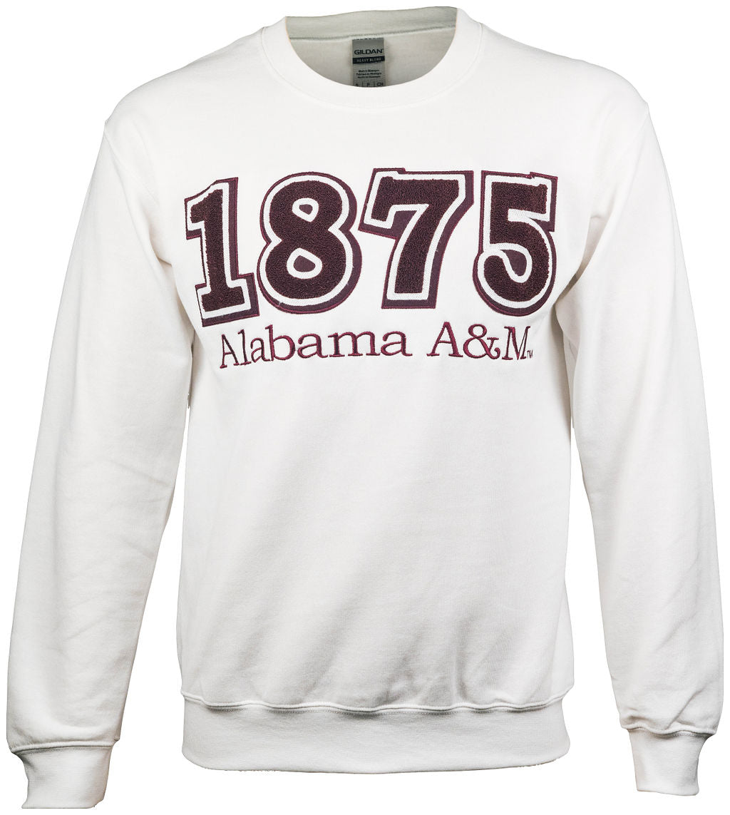 Alabama A&M 1875 White Sweatshirt (Unisex)