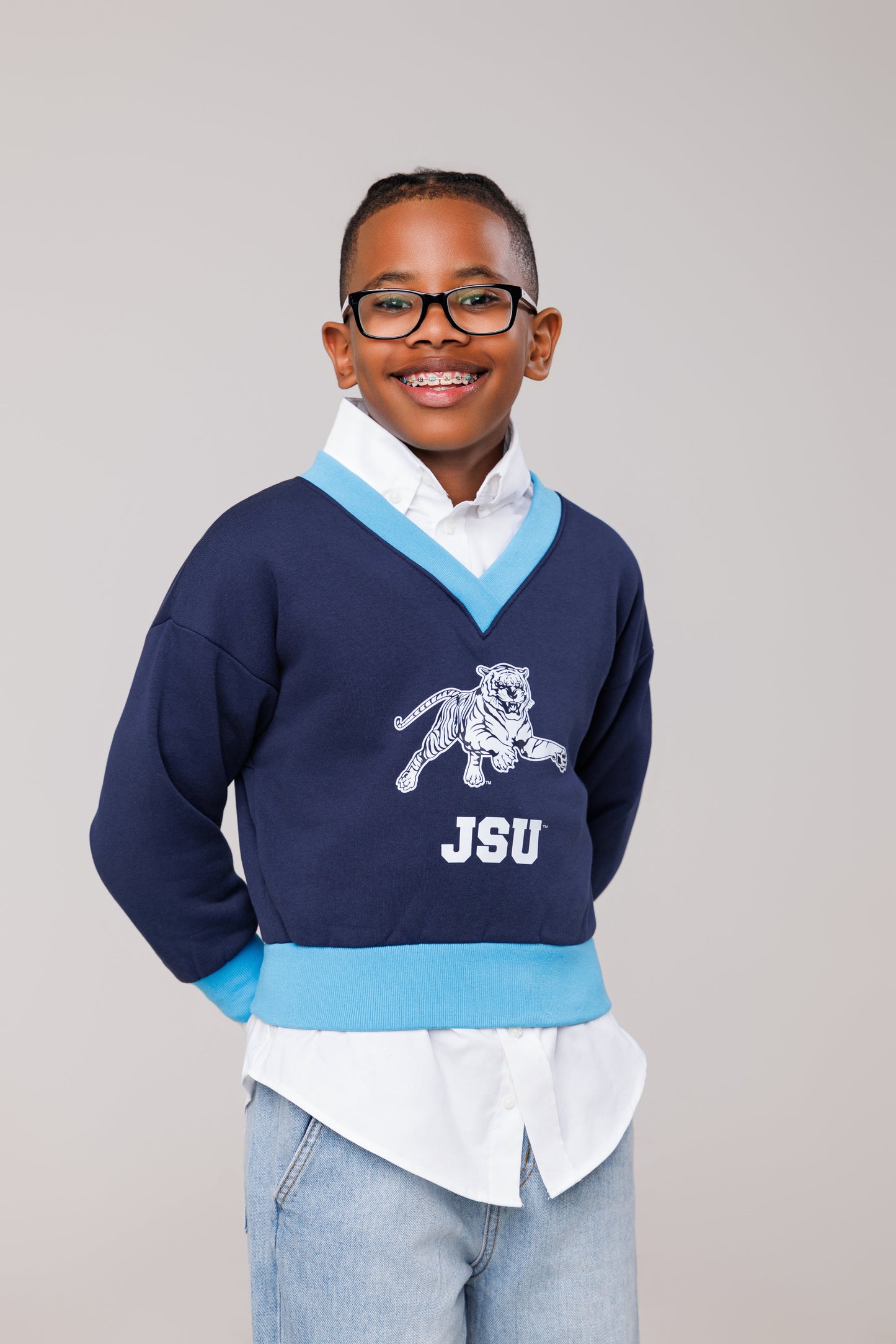 Youth JSU V-Neck Sweatshirt