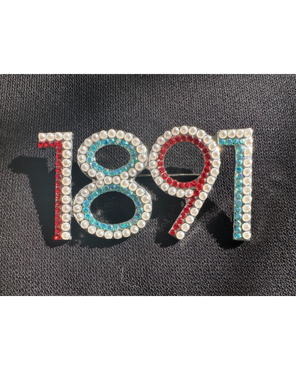 1891 Delaware State Crystal Stone Lapel Pin