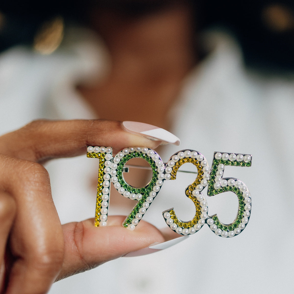 1935 Norfolk State Crystal Stone Lapel Pin
