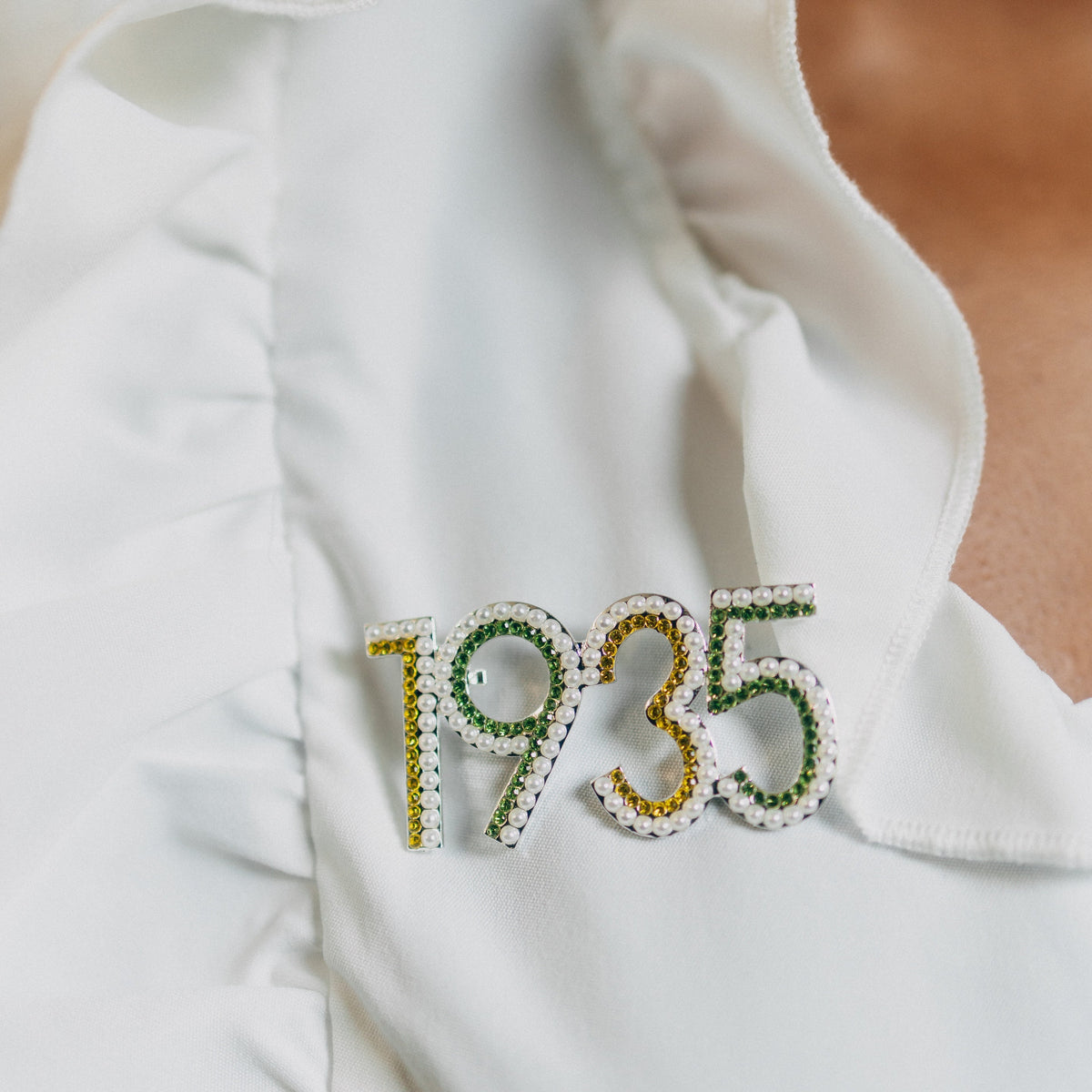 1935 Norfolk State Crystal Stone Lapel Pin