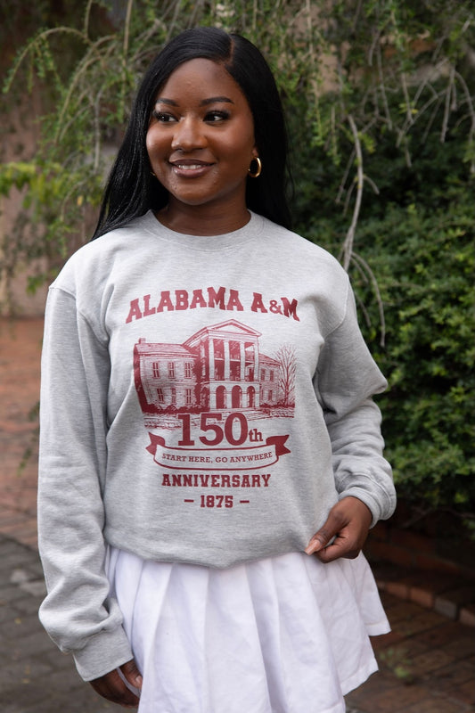 150th AAMU Grey Sweatshirt (Unisex)