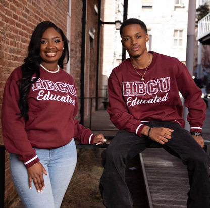 Maroon HBCU Educated Sweatshirt (Unisex)
