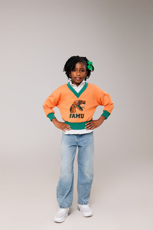 Youth FAMU V-Neck Sweatshirt