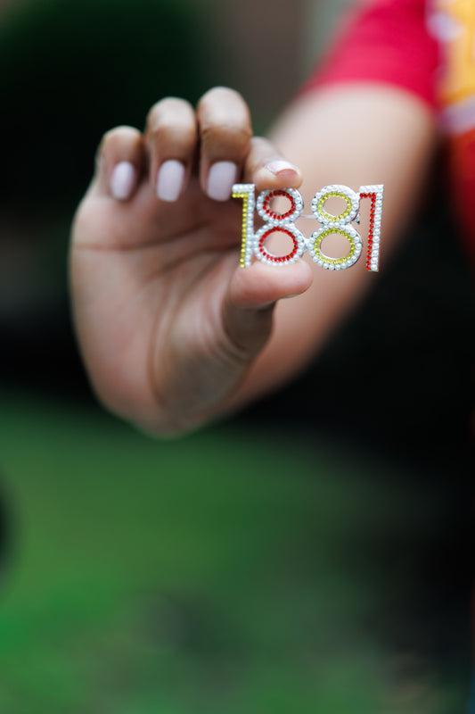 1881 TU Crystal Stone Lapel Pin