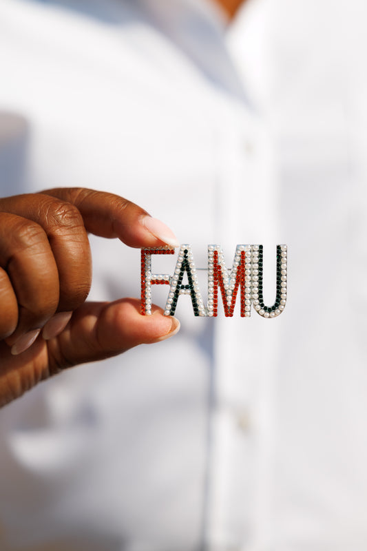 FAMU Crystal Stone Lapel Pin