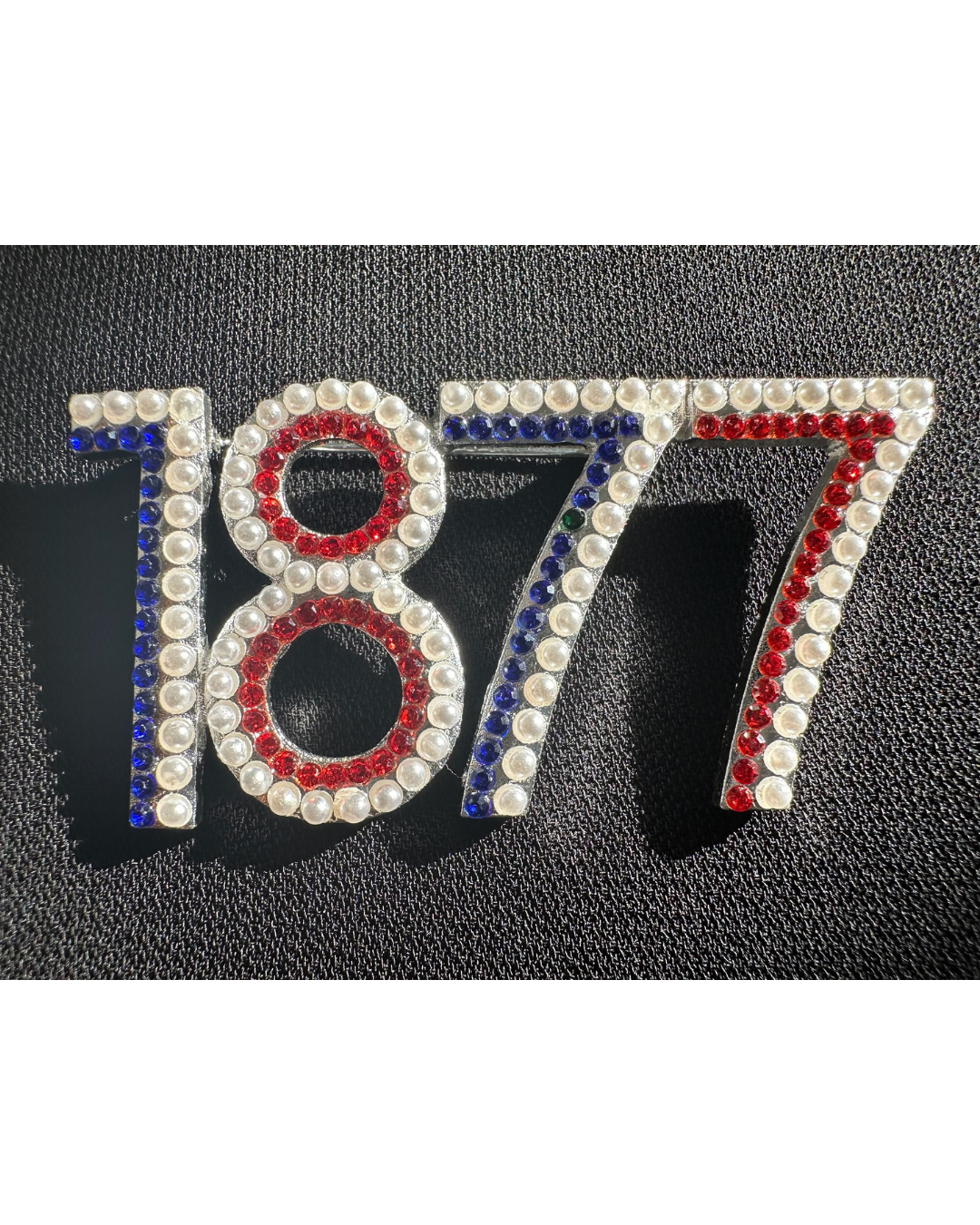 1877 Jackson State Crystal Stone Lapel Pin