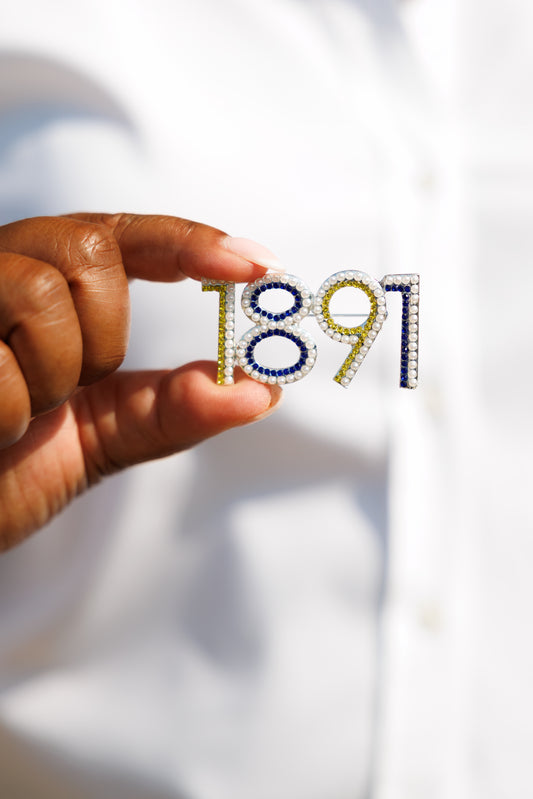 1891 NC A&T Crystal Stone Lapel Pin