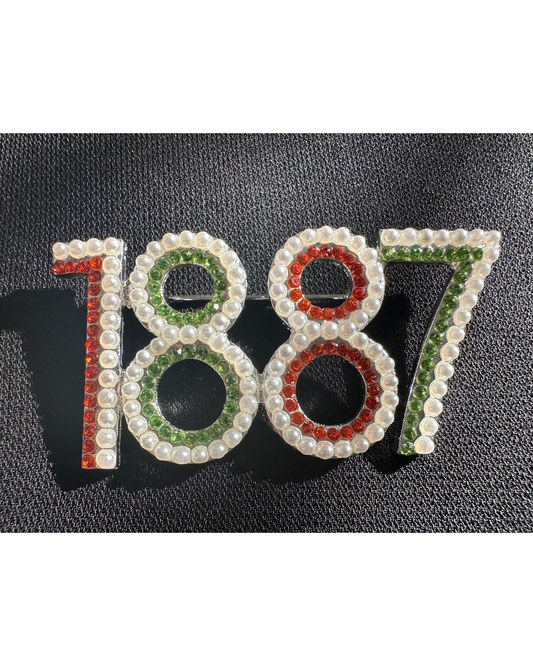 1887 FAMU Crystal Stone Lapel Pin