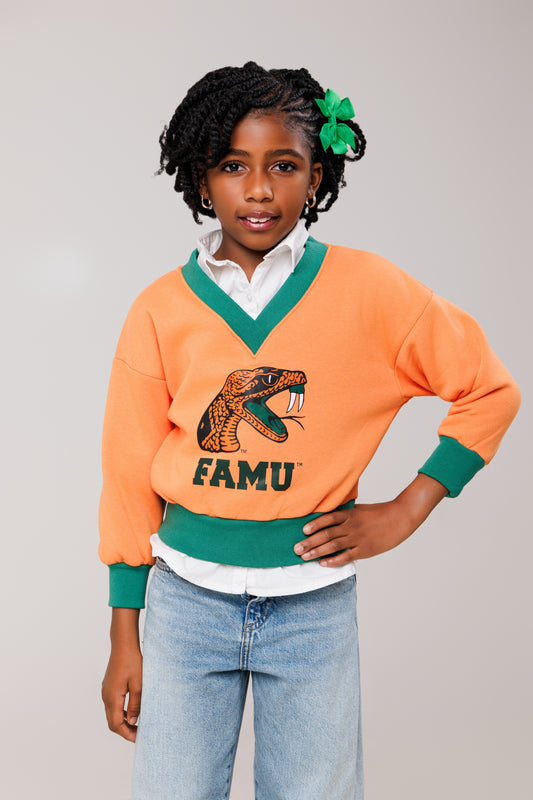Youth FAMU V-Neck Sweatshirt