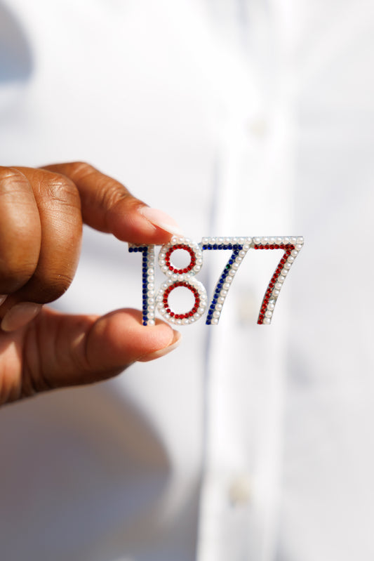 1877 Jackson State Crystal Stone Lapel Pin