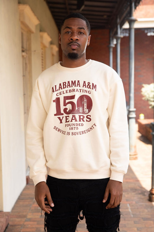 150th AAMU Cream Sweatshirt (Unisex)