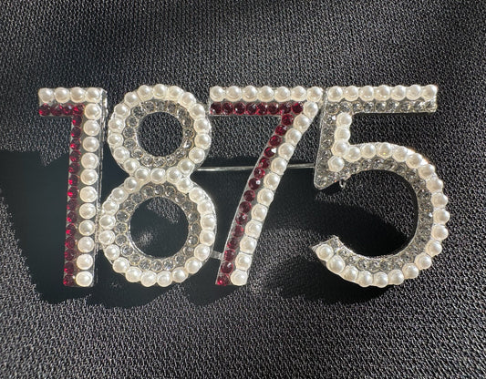 1875 AAMU Crystal Stone Lapel Pin