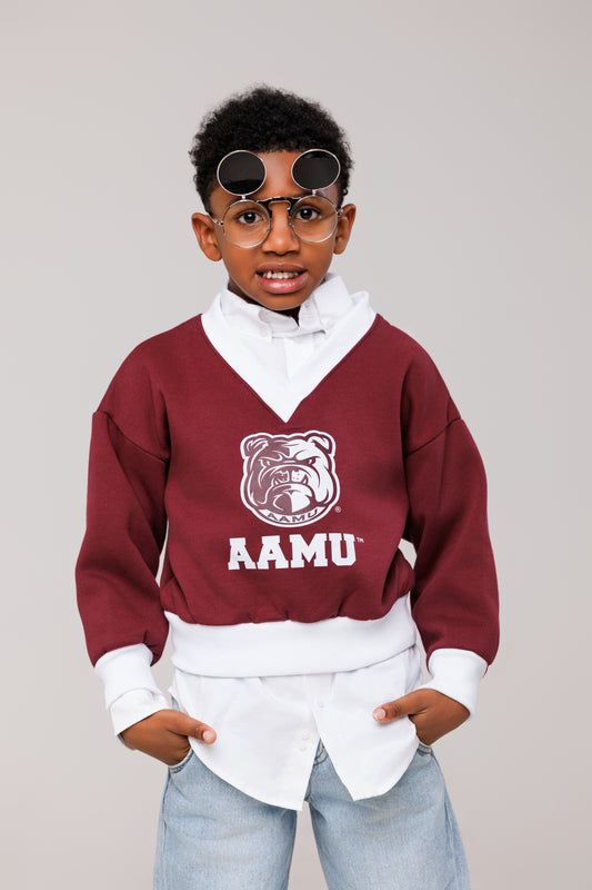 Youth AAMU V-Neck Sweatshirt