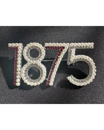 1875 AAMU Crystal Stone Lapel Pin