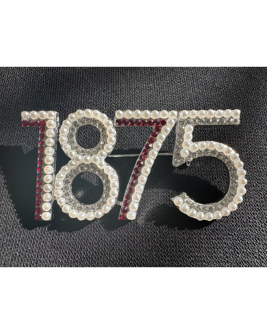 1875 AAMU Crystal Stone Lapel Pin