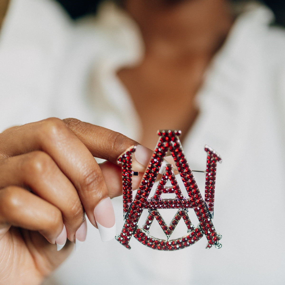 Alabama A&M Varsity Crystal Stone Lapel Pin