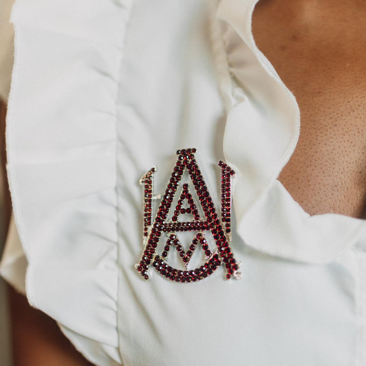 Alabama A&M Varsity Crystal Stone Lapel Pin