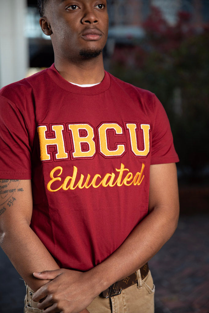 Crimson and Old Gold HBCU Educated Tee (Unisex)