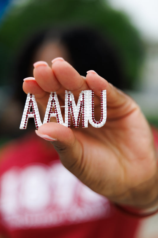 AAMU  Crystal Stone Lapel Pin