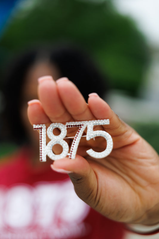 1875 AAMU Crystal Stone Lapel Pin