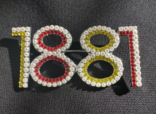 1881 TU Crystal Stone Lapel Pin