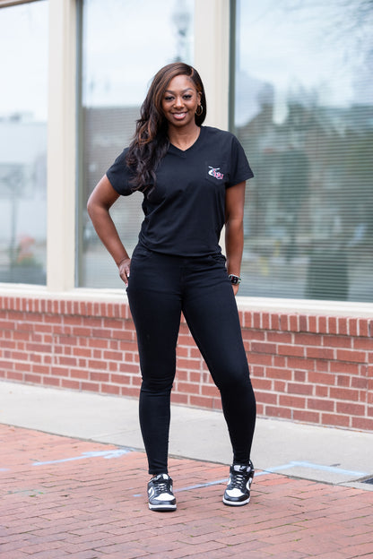 Delaware State Sequin Back Tee Shirt