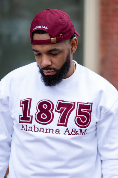Alabama A&M 1875 White Sweatshirt (Unisex)