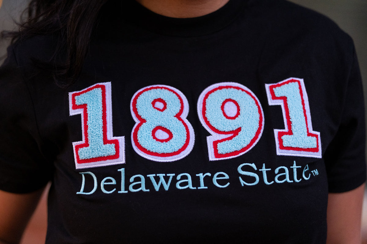 1891 Delaware State Black Tee Shirt (Unisex)