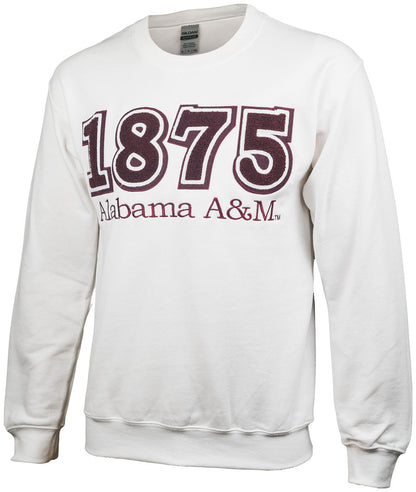 Alabama A&M 1875 White Sweatshirt (Unisex)