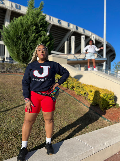 Jackson State University, "J" Blue Sweatshirt (Unisex)