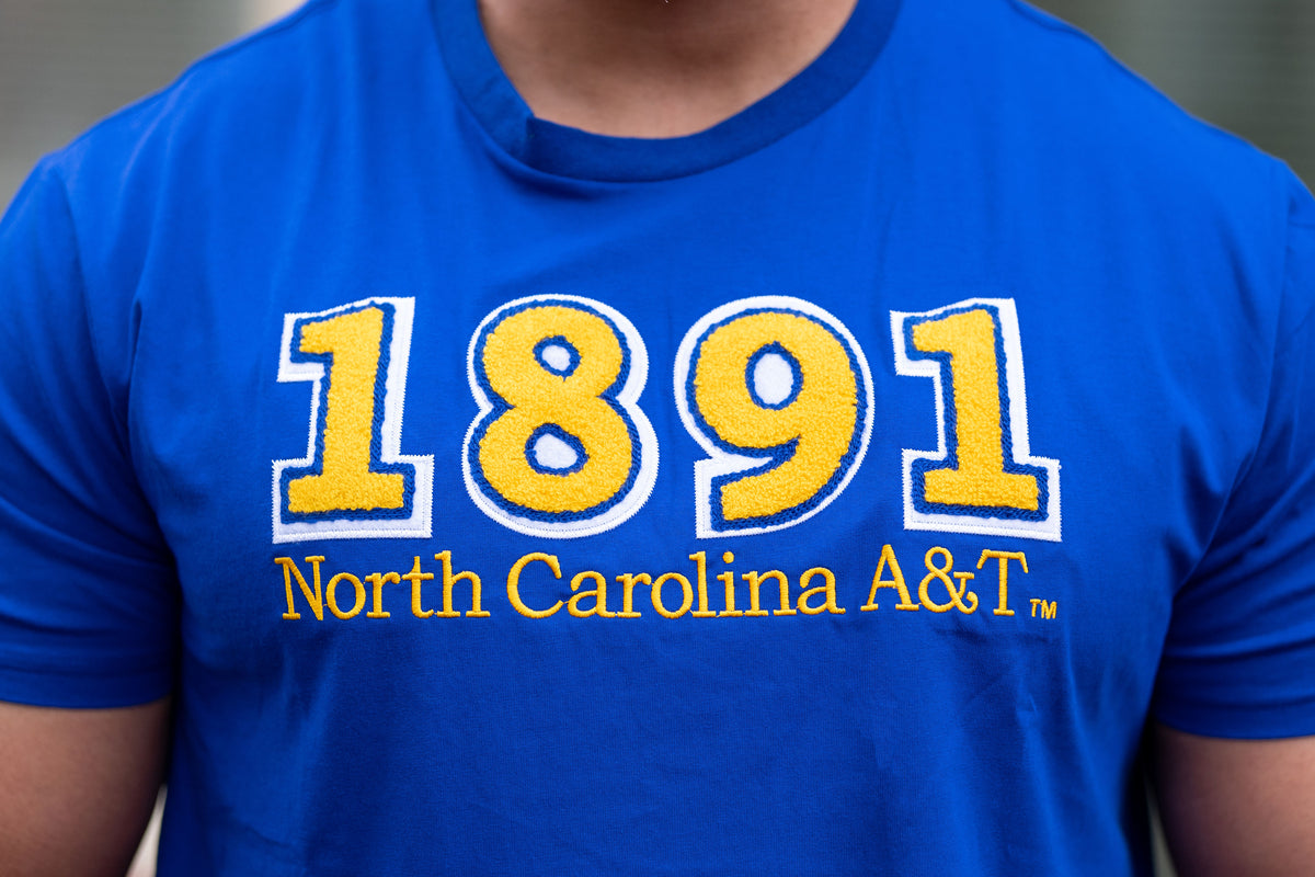 1891 North Carolina A&T Blue Tee Shirt (Unisex)