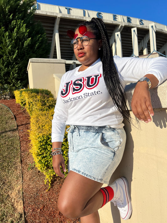 Jackson State "JSU" Long sleeve Tee (Unisex)